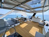 flybridge looking aft from helm
